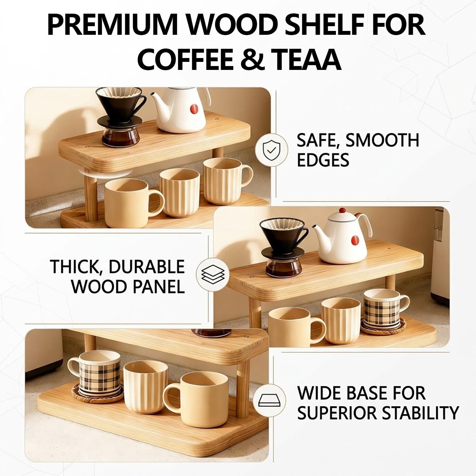 Porta Tazze in Legno, Supporto for Tazze da caffè for Banco