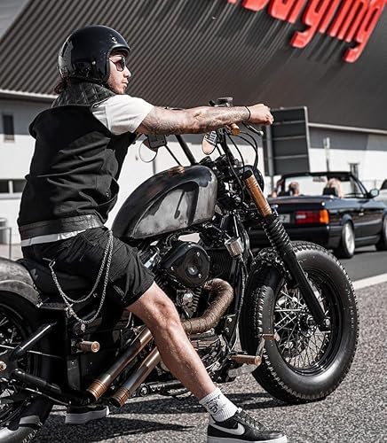 Miniatura 2 de Casco de motocicleta retro Harssidanzar 3/4 con cara abierta, estilo vintage para hombres y mujeres, aprobado por el Departamento de Transporte