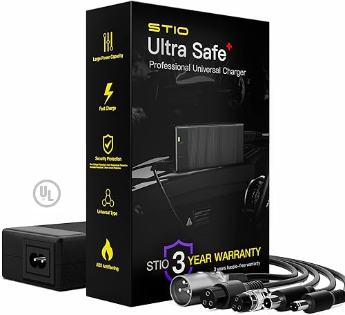 Cargador de batería universal para GotraxHiboy, STIO 42V36V 2A GX16 GX12 3Pins DC5.5-2.52.1 XLR conector fuente de alimentación para adaptador de