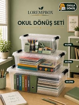 Lorempbox Okul D n  D zenleme Seti 3 l    10 L + 20 L + 40 L
