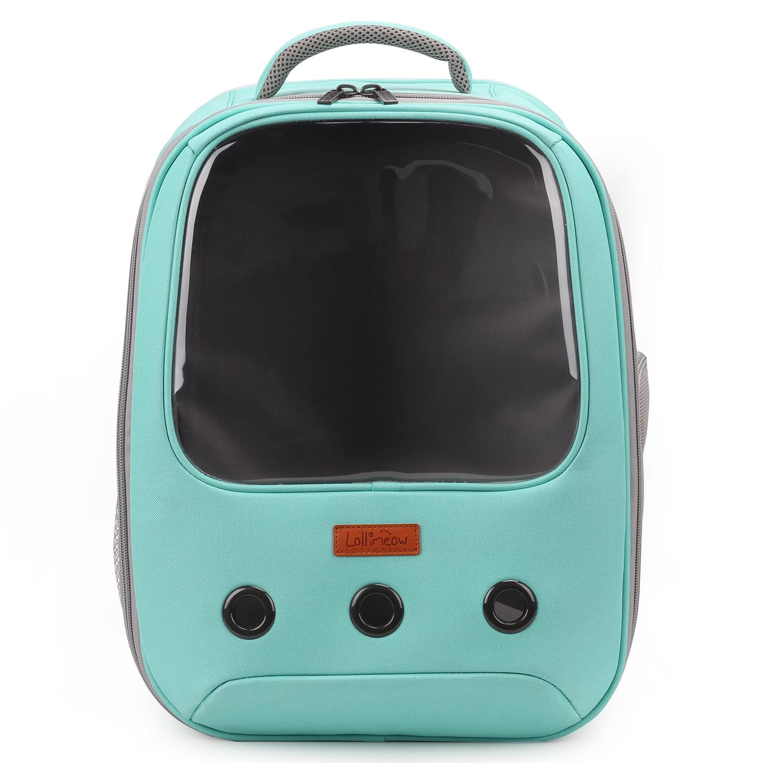 Lollimeow Pet Carrier Backpack, Bubble Backpack Carrier, Cats and Puppies,Airline-Approved, Designed for Travel, Hiking, Walking & Outdoor Use Green