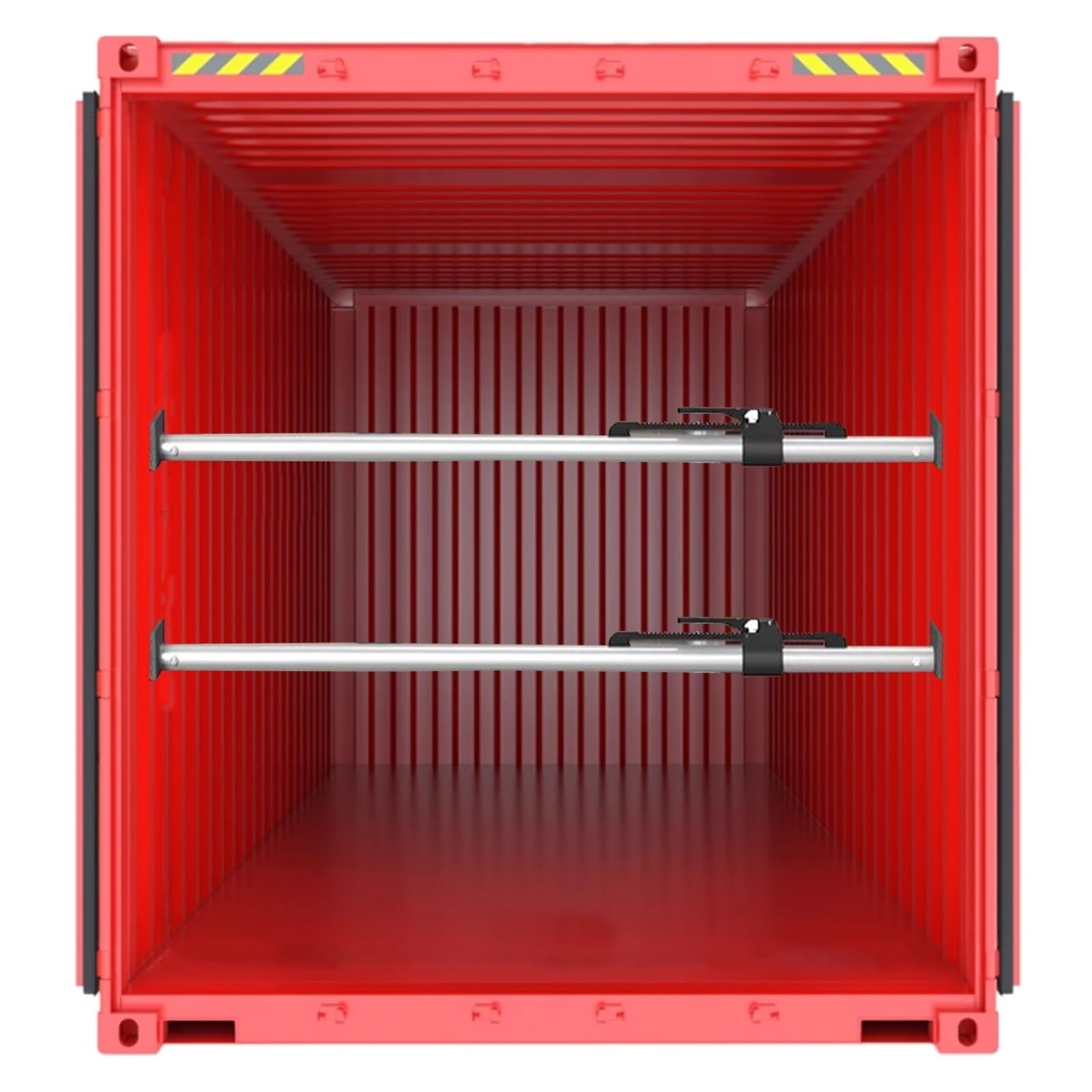 QIYFOZ Ratcheting Cargo Bar，，Adjustable Aluminum Cargo Bar & Load Stabilizer for Trucks, Vans, Trailers, & Pickups - 2 Pack, Heavy Duty Ratcheting Support Poles for Secure Cargo