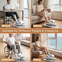 Vista 3 de Under Desk Elliptical Exercise Machine, Elliptical Leg Exerciser as Seen on TV, 12 Speeds Leg Exerciser While Sitting for Seniors, Electric Seated