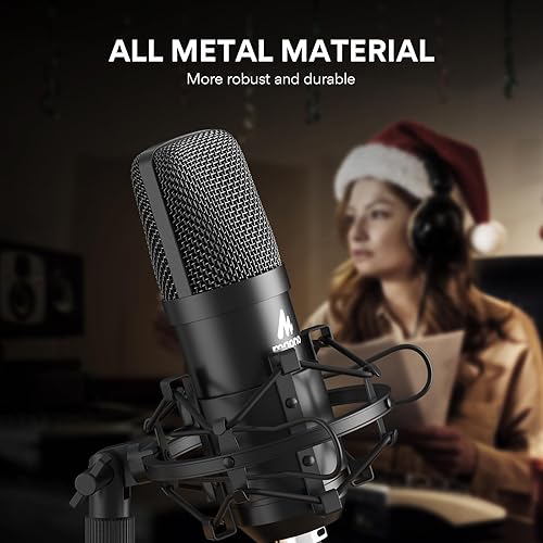 Miniatura 8 de MAONO Kit de micrófono USB 192KHZ24BIT AU-A04T PC condensador podcast streaming cardioide Mic Plug & Play para computadora, YouTube, grabación de