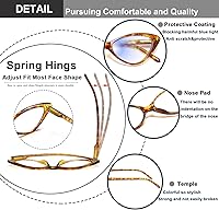 Vista 12 de EYEURL 4-Pack Reading Glasses for Women, Fashion Cat Eye Blue Light Blocking Readers with Spring Hinges,0.00 Anti-Glare/UV Rays