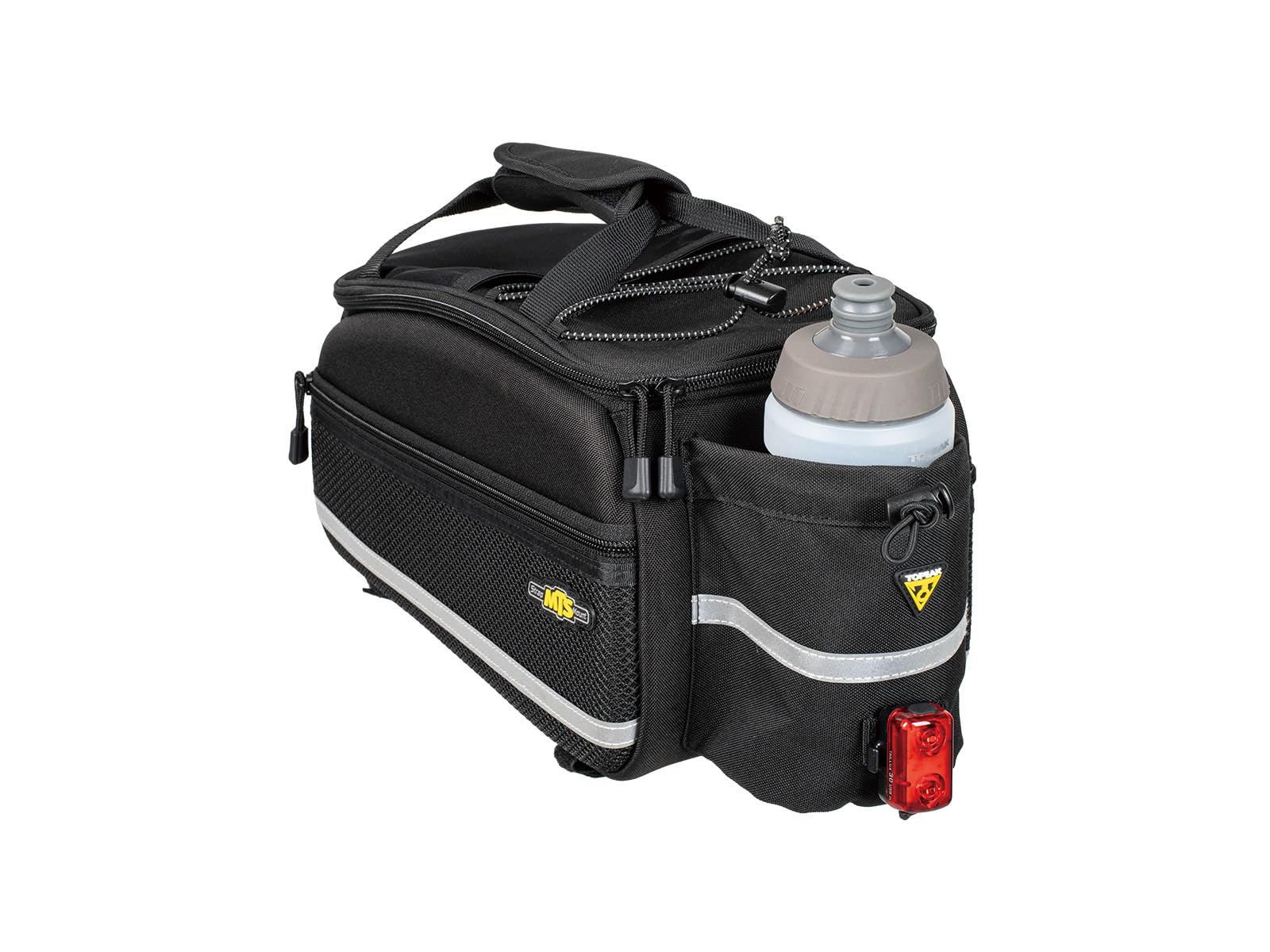 Topeak MTS TrunkBag EX 2.0 Wodoodporna torba rowerowa na bagażnik z rozszerzanymi bokami sakwy, mocowana do stojaka za pomocą pasków, czarna