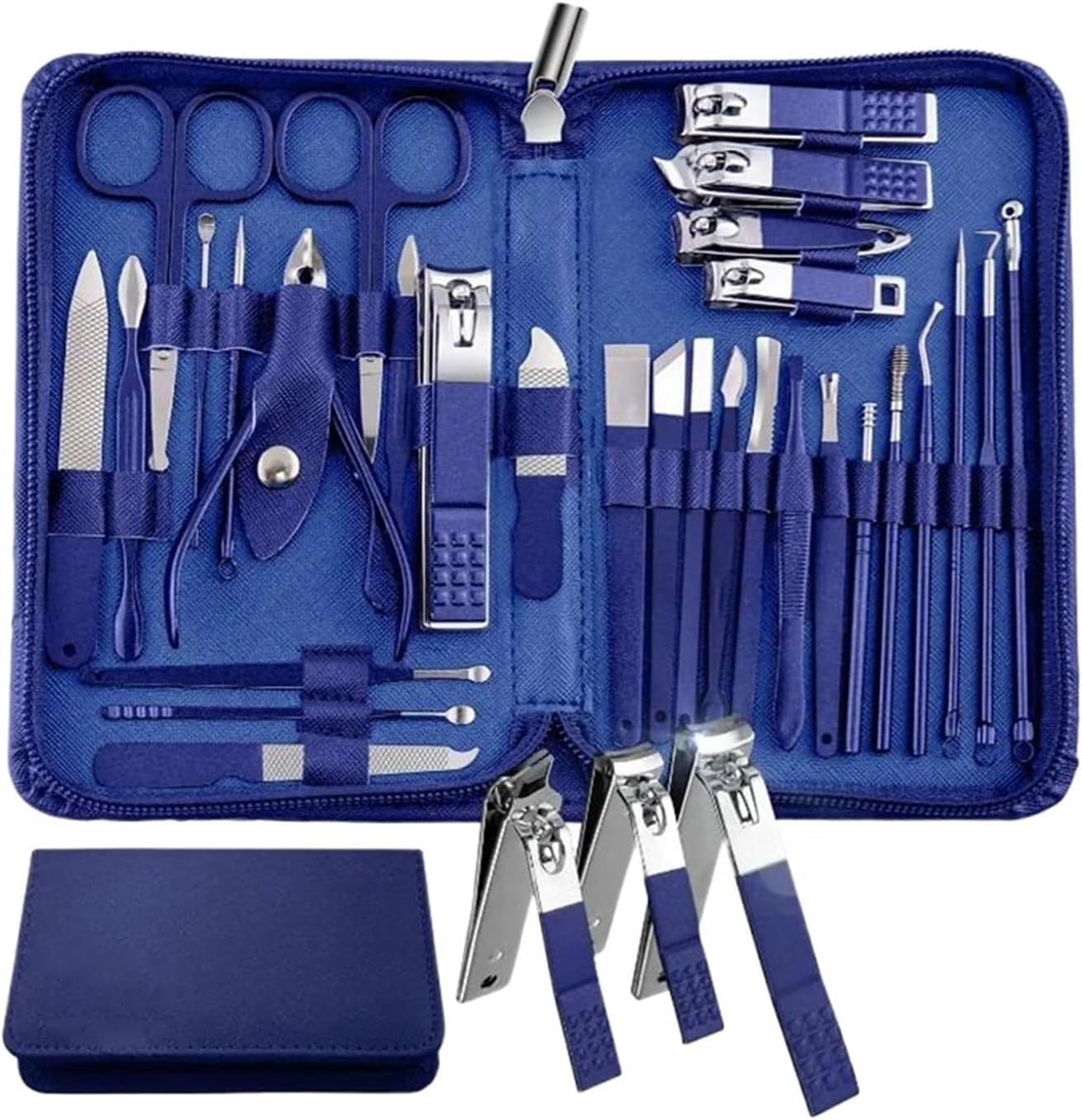 30Pcs Manicure Pedicure Set, Household Stainless Steel Nail Clippers & Grooming Tools Kit