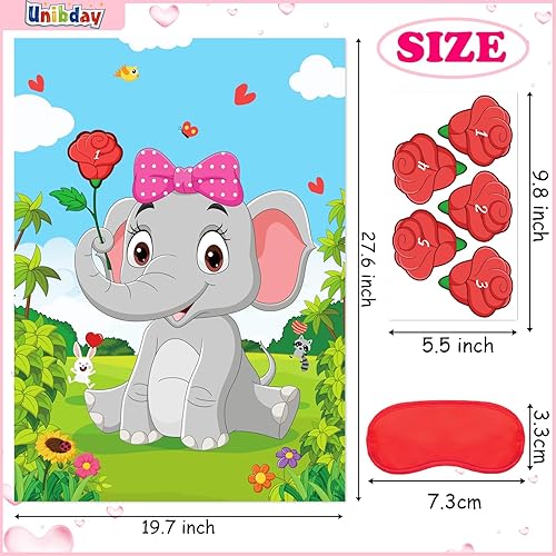 Miniatura 4 de Juegos del día de San Valentín, juego de fiesta de San Valentín para niños, calcomanías de San Valentín, calcomanías de rosas, decoraciones de