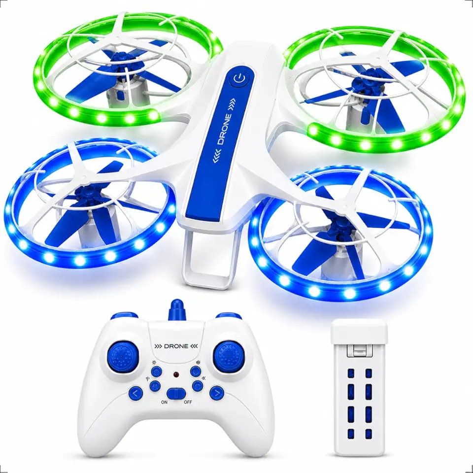 Drone V33 Com Luz Led Flip 3D Controle Remoto Infantil Iniciantes