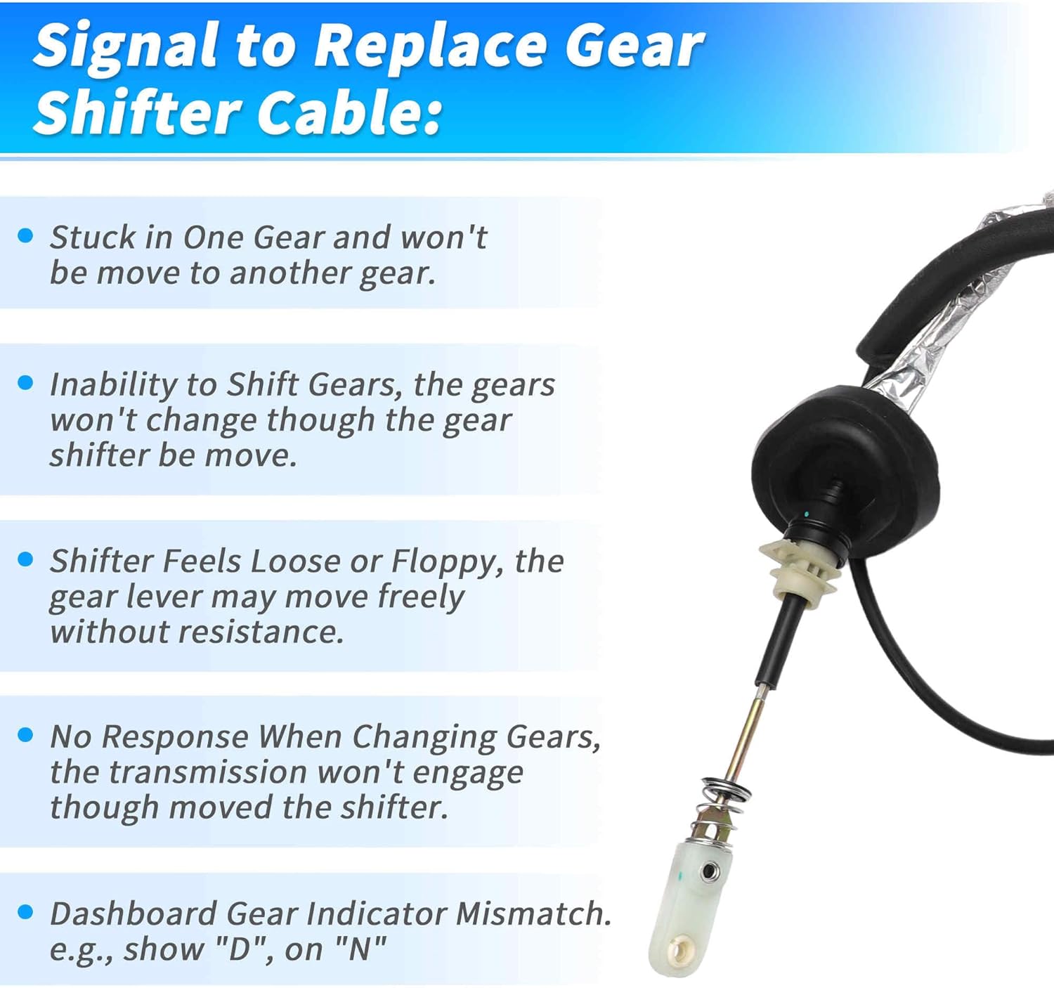 No.68164081AB Automatic Transmission Gear Shift Cable for Dodge Dart 2013-2016 1.4L 2.0L 2.4L 6-Speed Auto Trans Control Lever Cable A/T Gear Shifter Cable No.68164081AC