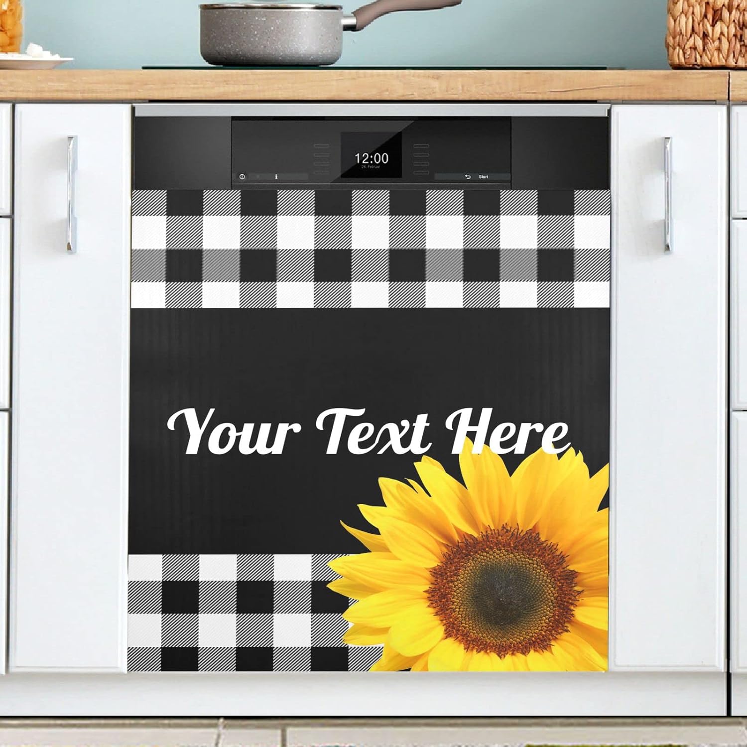 White Plaid Buffalo Custom Dishwasher Cover