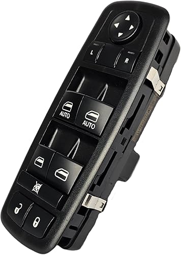 SWITCHDOCTOR Interruptor maestro de ventana para Dodge Ram 1500 2500 2013-2015 (luces verdes, cabina cuádruple, tripulación)