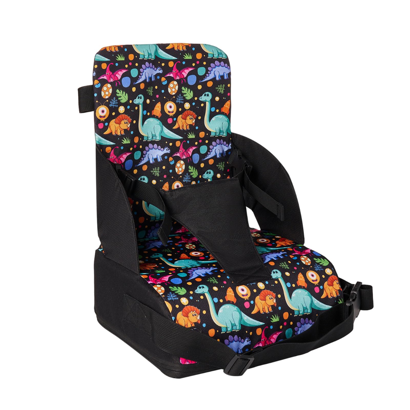 Asiento elevador plegable para niños pequeños, cojín elevador para mesa de comedor, cojín elevador de cinturón ajustable, cojín elevador para niños