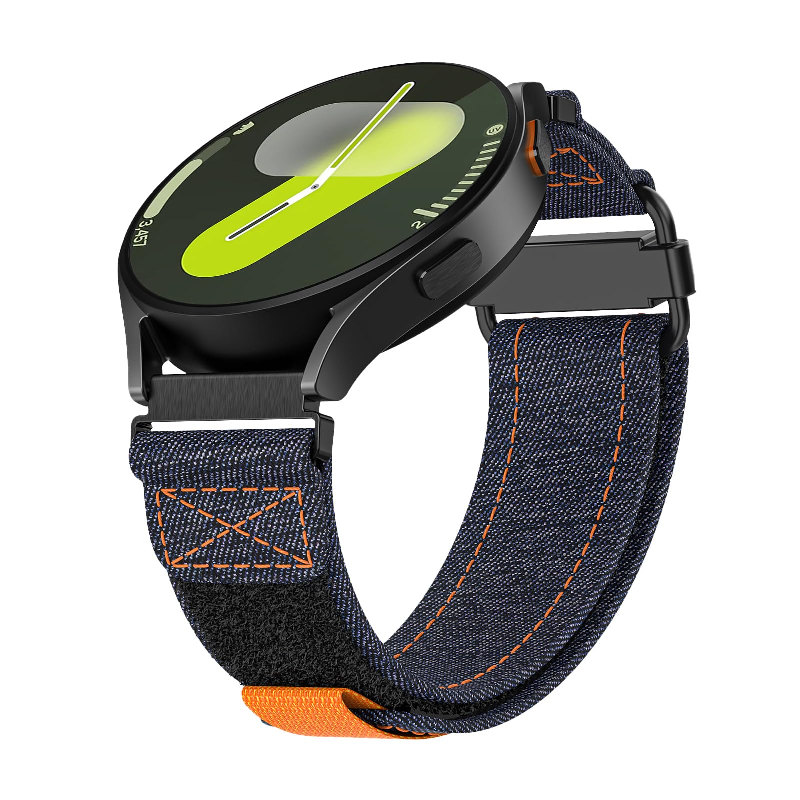 Compatible with Samsung Galaxy Watch 6 Classic 43mm 47mm Strap/Samsung Galaxy Watch 7/6/5/4 40mm 44mm Band Quick Release 20mm Watch Straps Sport Canvas Belt for Men Women