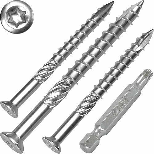 5 x 50 Vis pour terrasse C1 acier inoxydable trempé Torx T-Inox
