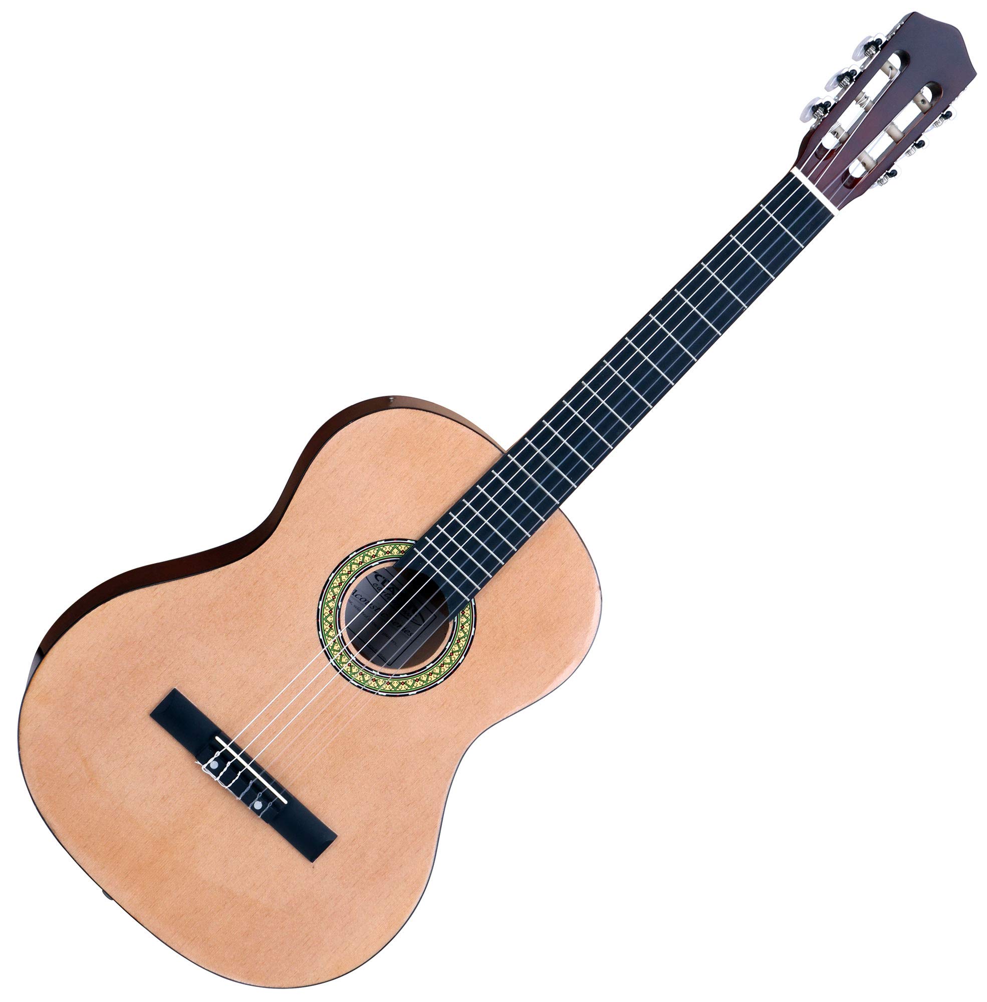 Classic Cantabile AS-861 Konzertgitarre 4/4 Starter-SET (akustische Klassikgitarre, geeignet für Kinder ab 14 Jahren, Tasche, Saiten, Noten, Plektren, Stimmpfeife) natur