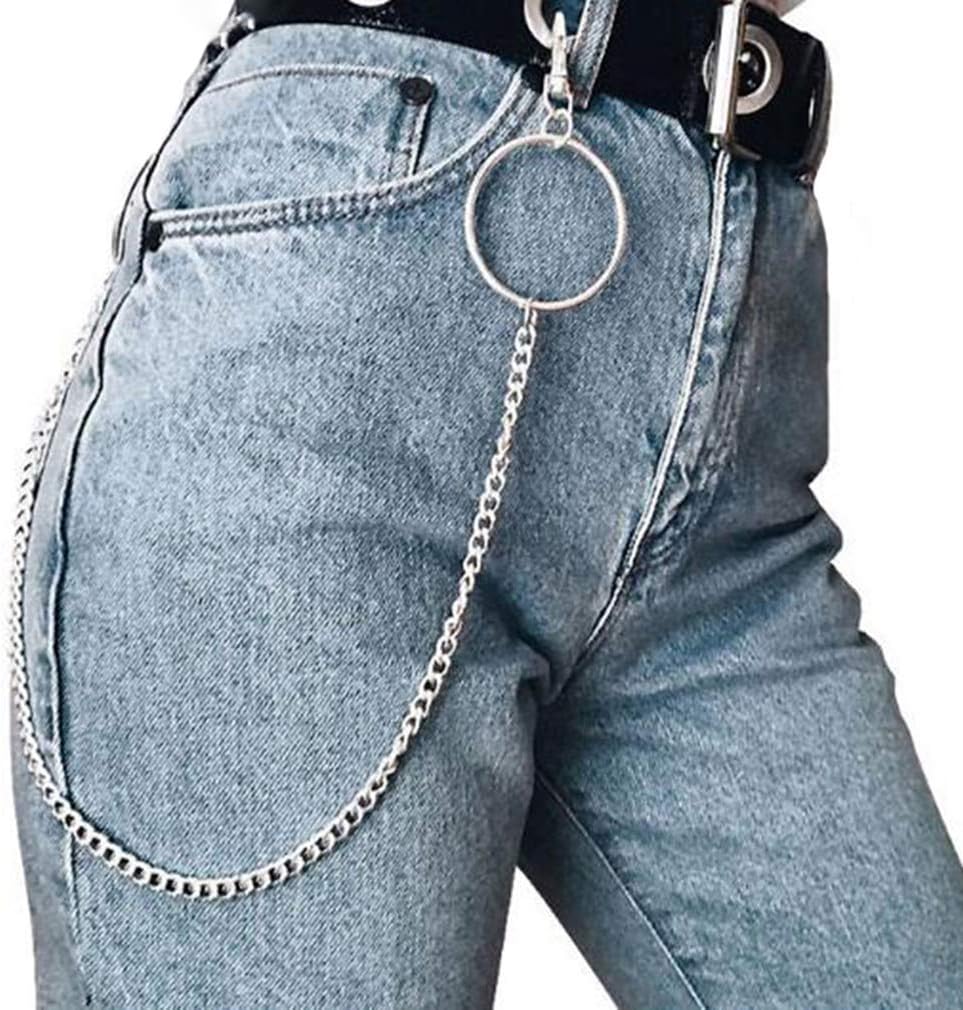 Wallet Chain Punk Men Non-Mainstream Cool Skull Punk Trouser Long Wallet Key Chain for Bike Jean Gothic Rock