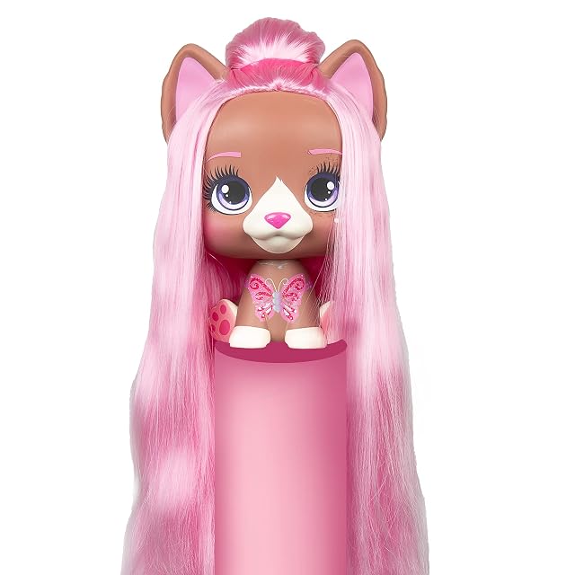 VIP Pets 71190 Mega Pet Nyla, Busto muñeca para peinar con Pelo Extra Largo y Tiza de Pelo con 30 Accesorios