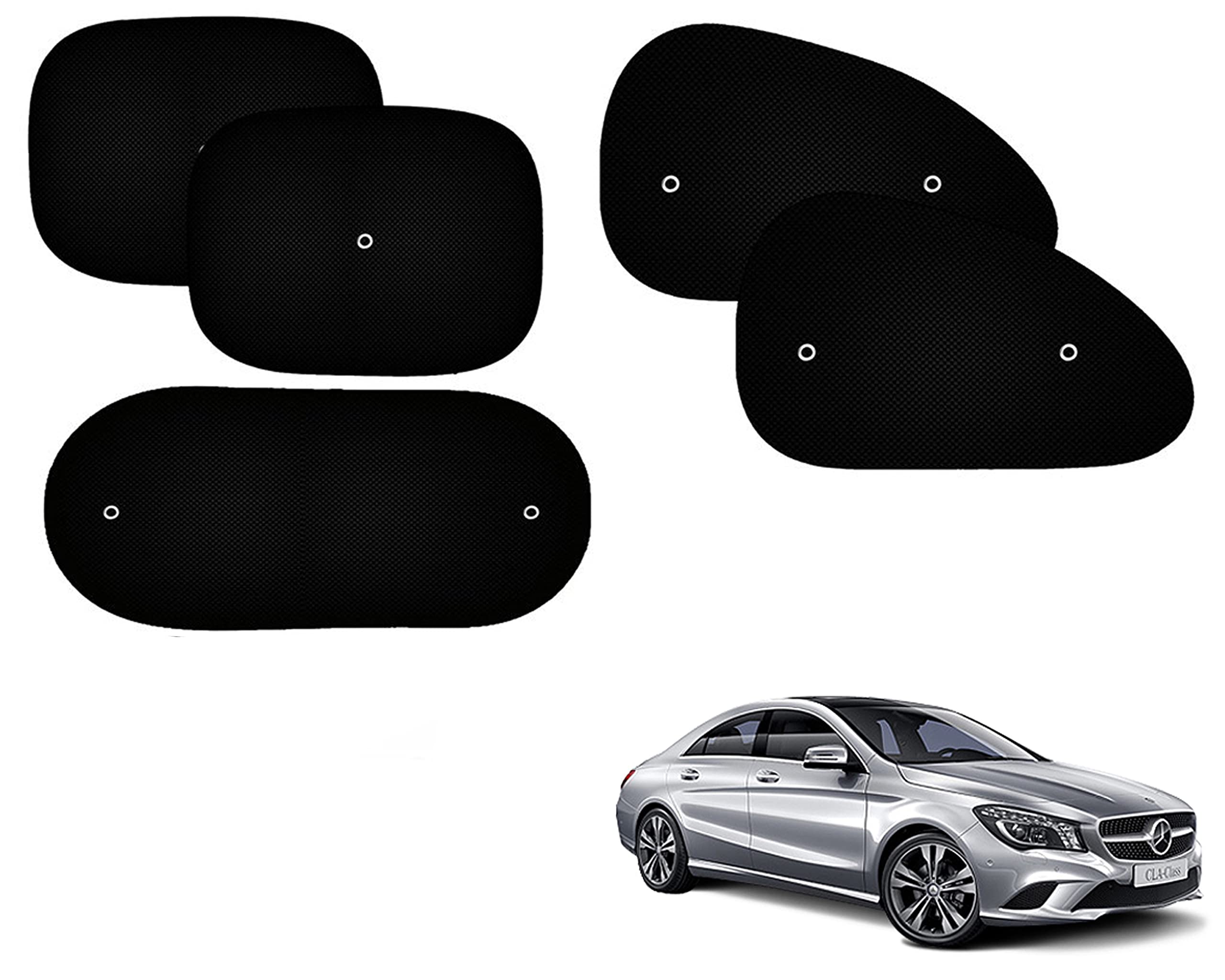 EXCHANGE CARTRENDING Sun Protector for Car Auto Window Side Chipokoo Sunshade Curtains for MERC CLA-Class| Set of 5pcs