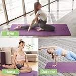 Slim Panda Yoga Mat Thick Non-Slip, Anti Tear TPE Excercise Mat for Women Men Kids, Workout Mat with Carrying Strap for Home Workout, Floor Exercise, Pilates