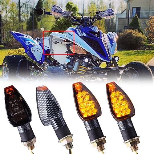 DREAMIZER 4 unids Universal Motocicleta LED Señales de Giro Luces Delanteras Luces Luces Indicadoras Parpadeadores Parpadeadores Luz ámbar para