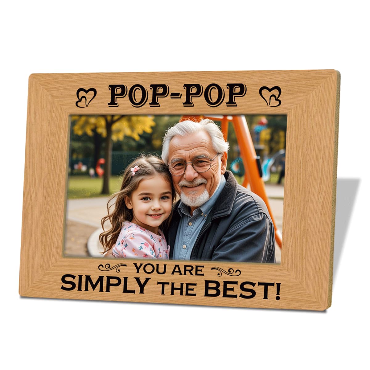Gift for Grandad Grandpa Granddaddy Pop-pop, Photo Gifts Wooden Picture Frame, Birthday Gift for Grandpa, Father's Day Gift, Pop Pop You Are Simply