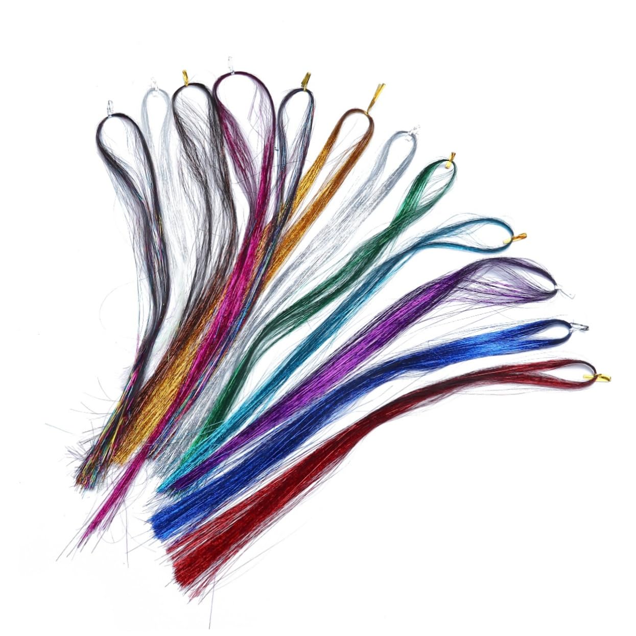 FOMIYES 12pcs Color Wig Wigs Colored Colorful Wigs Extension Wigs for Women Sparkle Wig Hair Color Bars