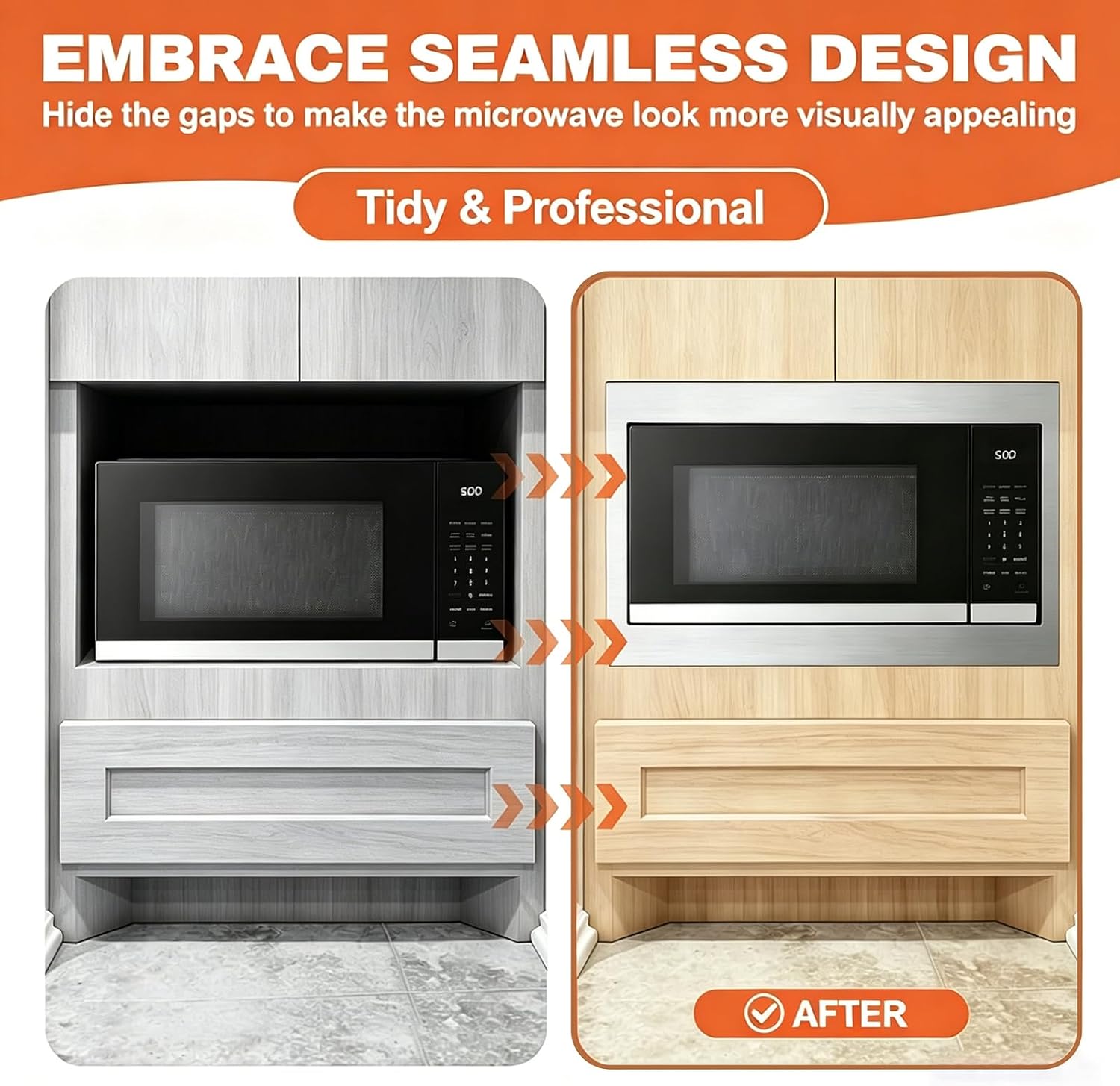 Upgraded Microwave Trim Kit for Frigidaire Gallery Built-in Microwave, 27-Inch Stainless Steel GMTK2768AF, Heat Resistant & Easy to Clean