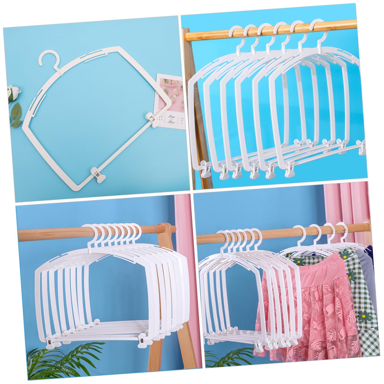 Wakauto 5pcs Women's Bathing Suit Hangers Bikini Display Stand Break Resistance Plastic Swimwear Hanger for Store Display