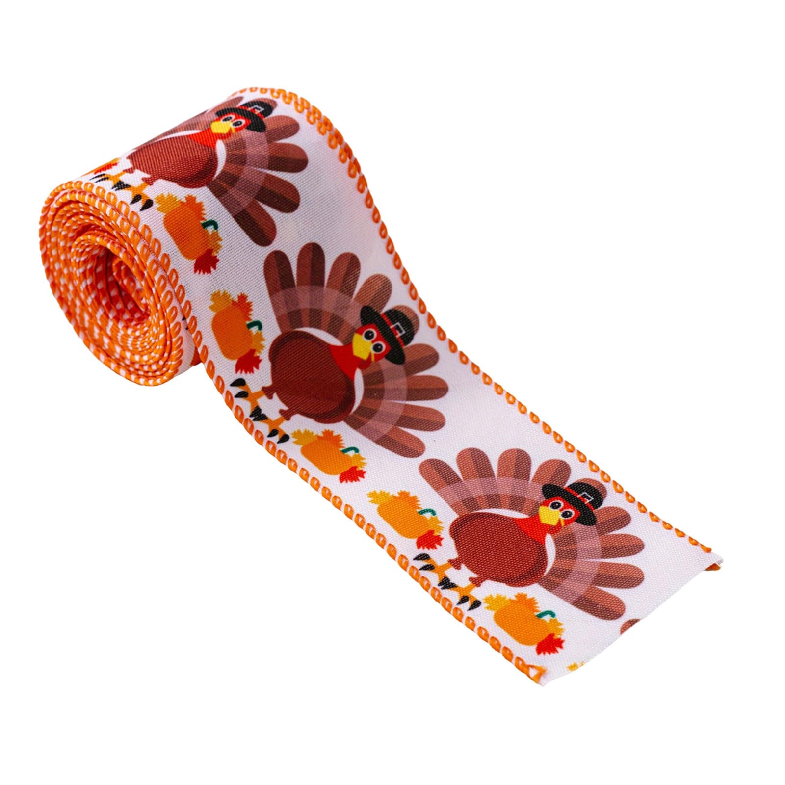 Tsophreniq Farmhouse 5 Yards Per Roll Thanksgiving Themed Ribbons for Wreath Making Festive Checkered Ribbons Thanksgiving Craft for Adults