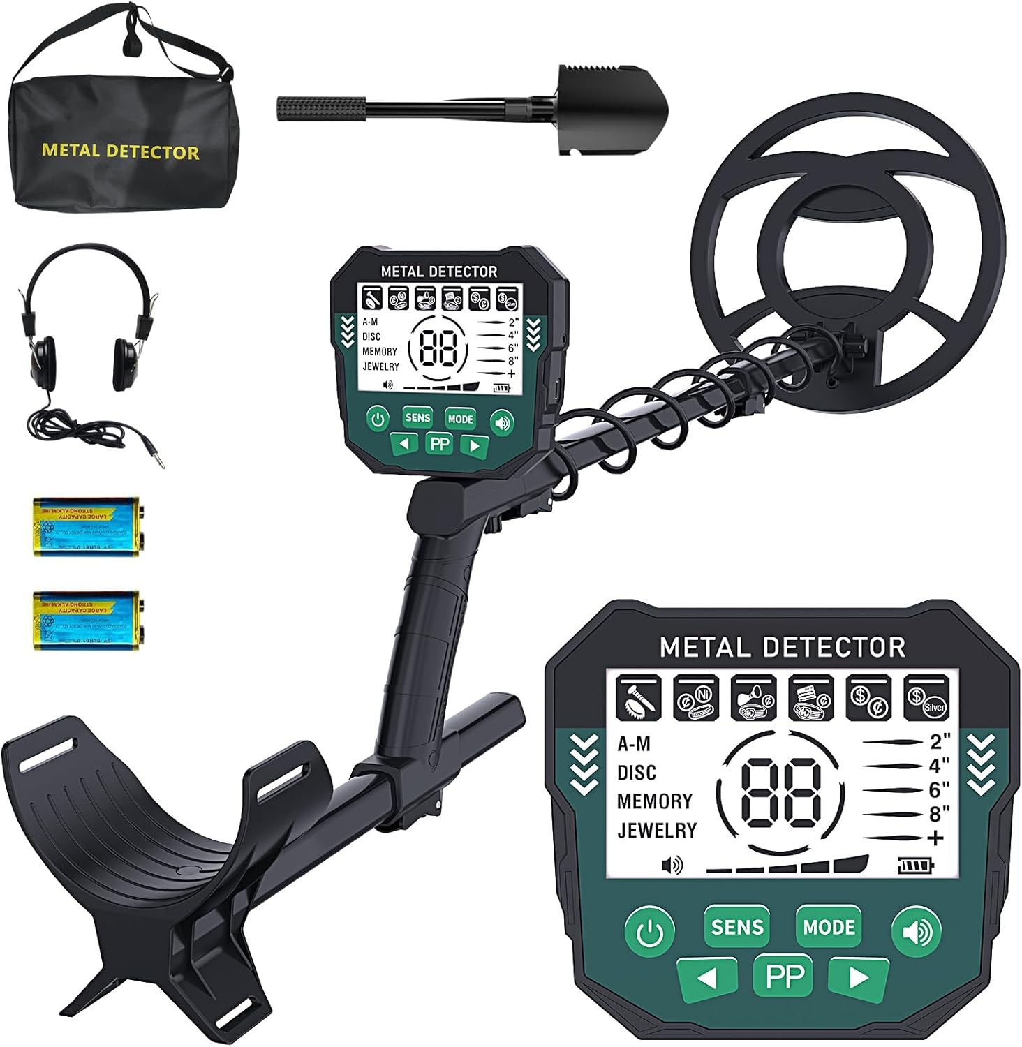 Metal Detector for Adults Professional, Advanced DSP Chip, Waterproof Pinpoint, High Accuracy Gold and Silver Detection, Underwater and Beach Use, 10'' IP68 Coil, Bigger LCD, Gifts for Men