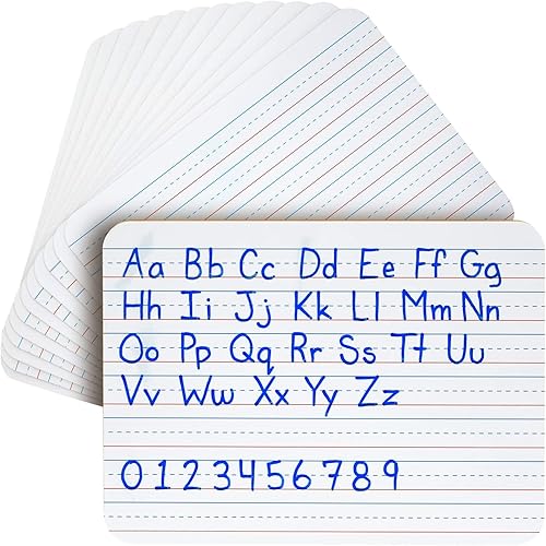 Juvale Pizarras de borrado en seco, paquete de 12 unidades, de doble cara, 9 x 12 pulgadas, mini pizarras blancas forradas y en blanco para