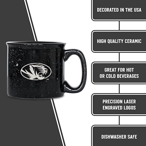 Miniatura 144 de Rico Industries NCAA Utah Utes - Taza de café personalizada de 12 onzas con logotipo grabado con láser profundo, taza de cerámica para acampar con