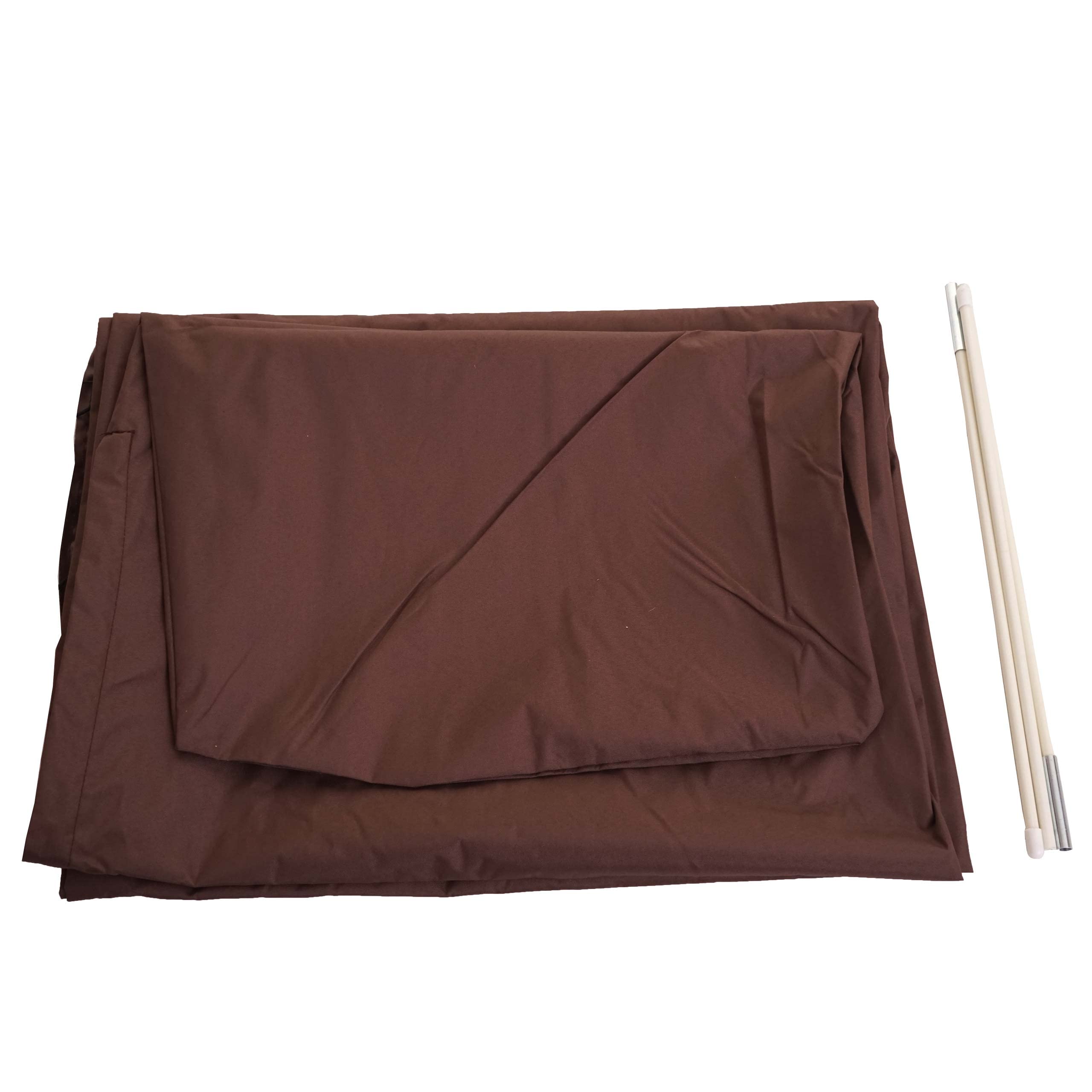 Copriombrellone copertura ombrellone ad arco protettiva HWC poliestere con cerniera 3x3m - marrone