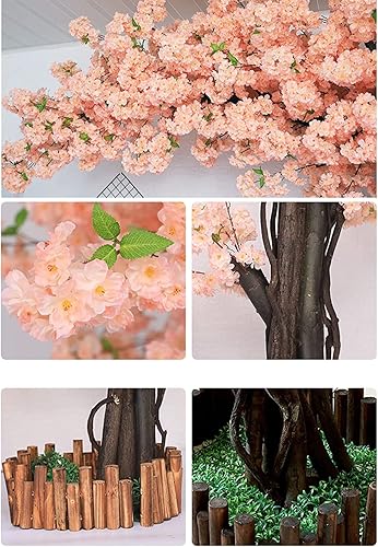 Miniatura 2 de Árbol de cerezo japonés, árbol de cerezo artificial, planta artificial rosa claro, hecho a mano, para eventos de boda, interiores y exteriores,