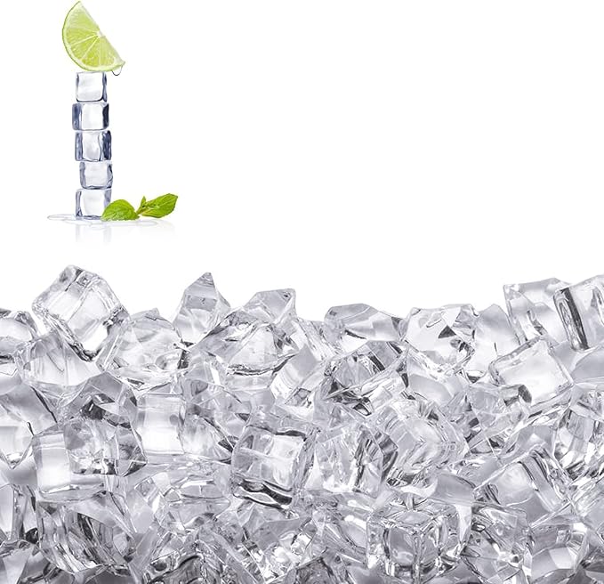 50 Piece 20 * 20MM Fake Ice Cubes Acrylic Plastic Ice Cubes Decorative