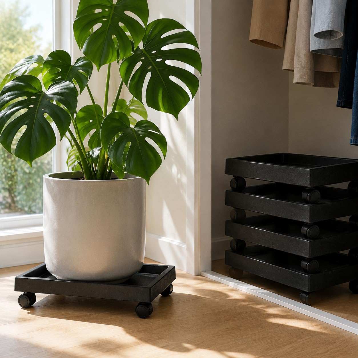 Pflanzencaddy, Pflanzenuntsetz, Rechteckig Rollen 44.7cm