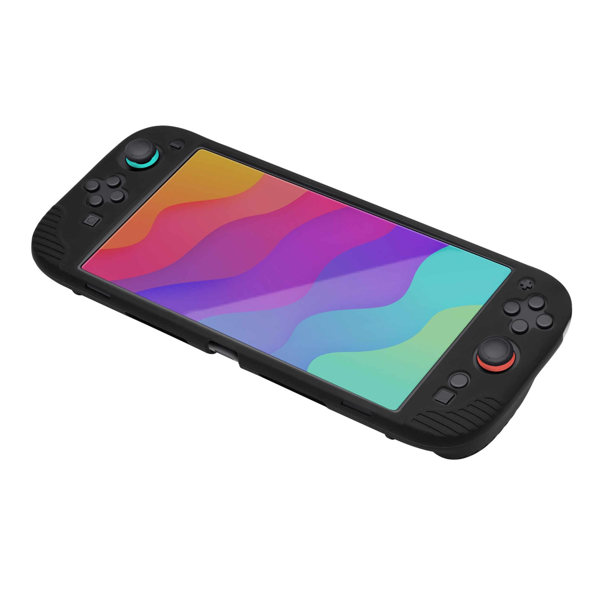 GXTrust 1253 Carcasa Nintendo Switch 2, Funda Protectora de Silicona con Diseño Texturizado, Resistente a los Arañazos, Absorción de Impactos, Cubierta Protectora Switch 2, Negro
