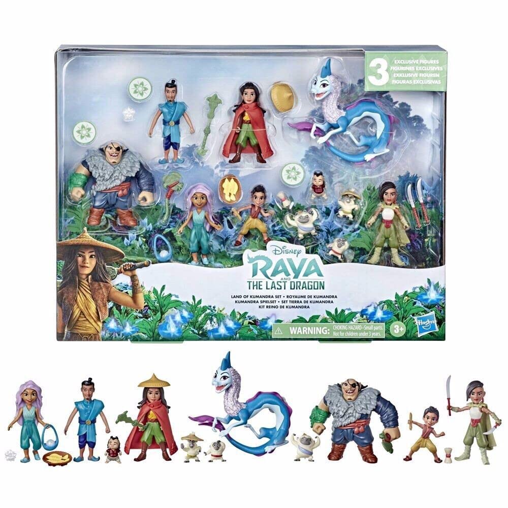 Raya i ostatni smok LAND OF KUMANDRA rzadki specjalny zestaw 11 figurek z filmu DISNEY RAYA I NAJLEPSZY DRAGON