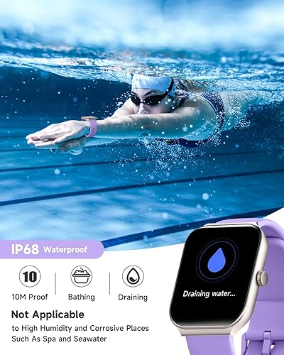 Miniatura 7 de TOOBUR Reloj inteligente para mujer con Alexa integrado, rastreador de actividad física de 1.95 pulgadas con respuestahacer llamadas, IP68