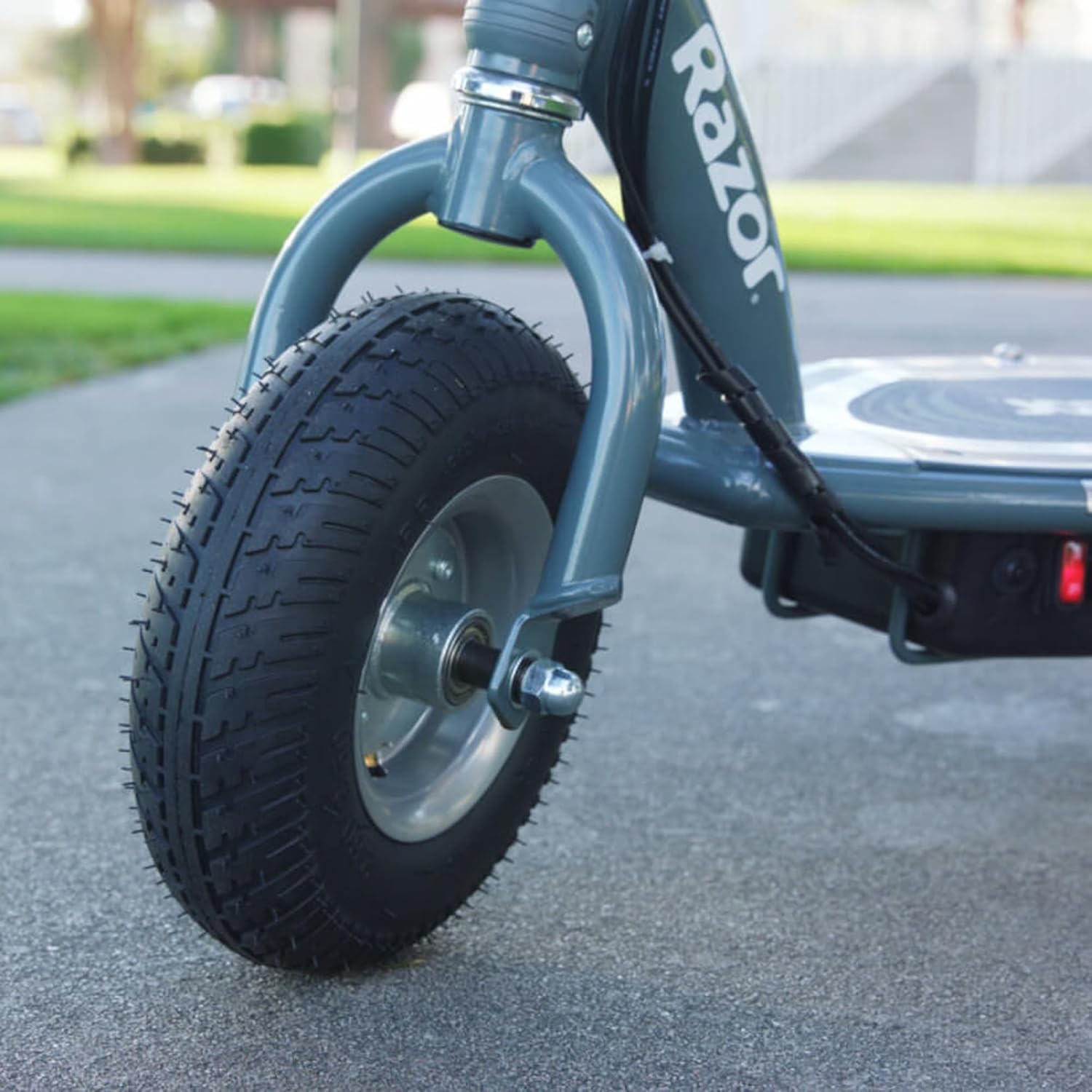 Razor Seated Electric Scooter for Ages 13+, 40-Min Ride Time, Twist-Grip Throttle, Pneumatic Tires, Removable Padded Seat