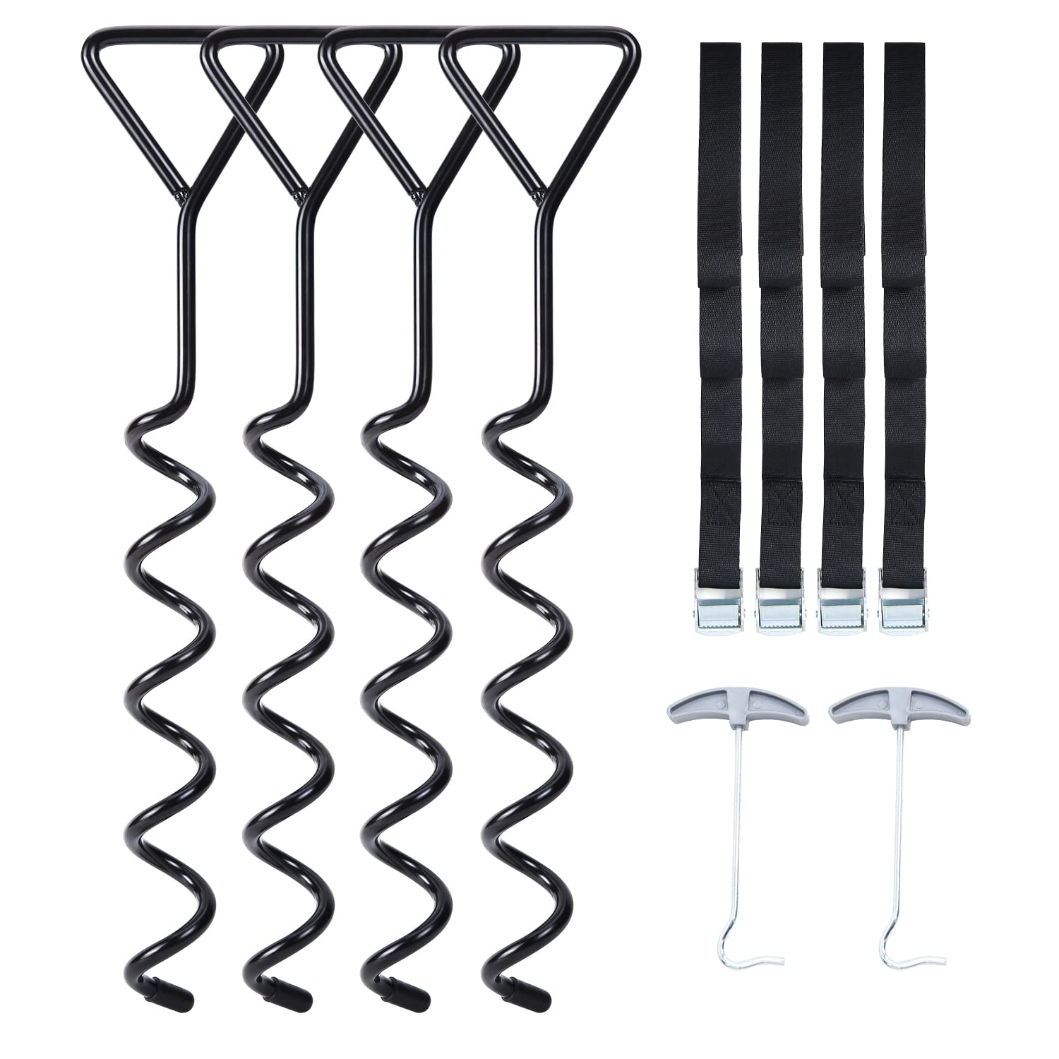 Buy Trampoline Ground Anchor tie down Kit Sportneer Ground Anchors