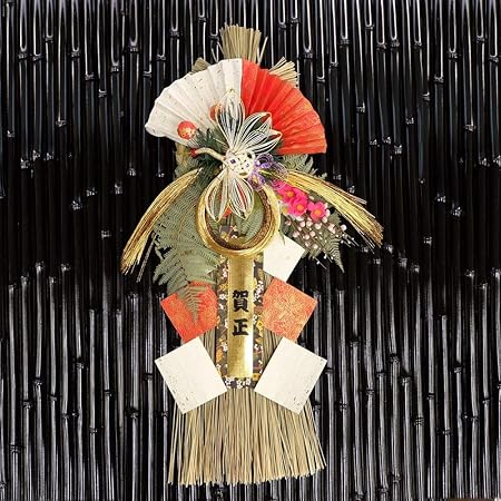 Amazon リード商事 正月飾り しめ飾り 玄関飾り Ld 特大新春飾り しだれ梅 大きいサイズ 全長80cm 正月飾り おもちゃ