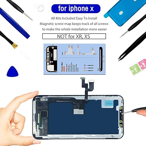 Miniatura 8 de Kit de reemplazo de pantalla para iPhone X 10, kit de 5.8 pulgadas, pantalla táctil 3D y LCD, compatible con A1865, A1901, A1902, con herramientas