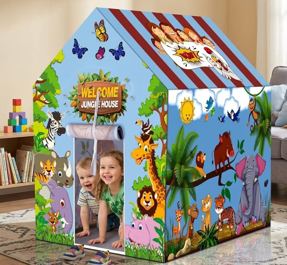Colorfull and Extremely Light Weight Indoor and Outdoor Kids Play Tent House for Girls and Boys Jungle-picture-24