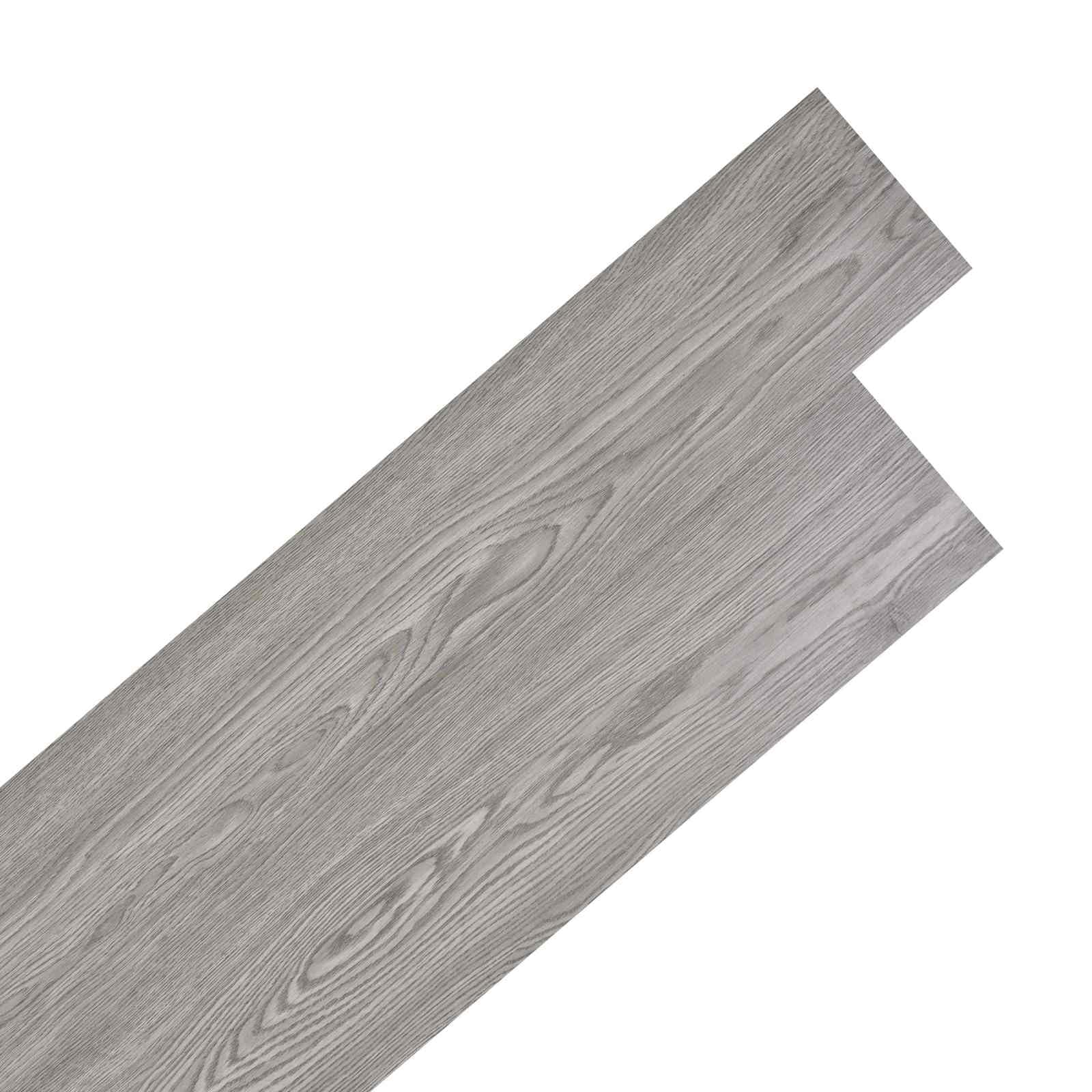 Planches de sol PVC gris foncé vidaXL imperméables et durables pour maison - 8