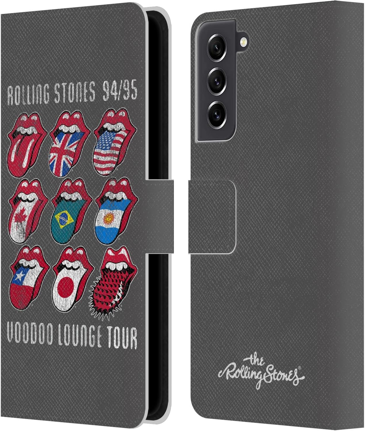 Head Case Designs Officially Licensed The Rolling Stones Voodoo Lounge Key Art Leather Wallet Case Compatible with Samsung Galaxy S21 FE 5G