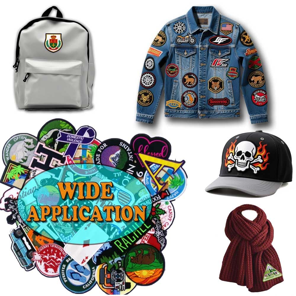 50PCS benutzerdefinierte Stickerei Morale Patches, personalisiertes Logo, Text oder Design Patches für Hüte, Taschen, Jacken und Uniformen mit Klettverschluss, Annähen, Aufbügeln (8cm)