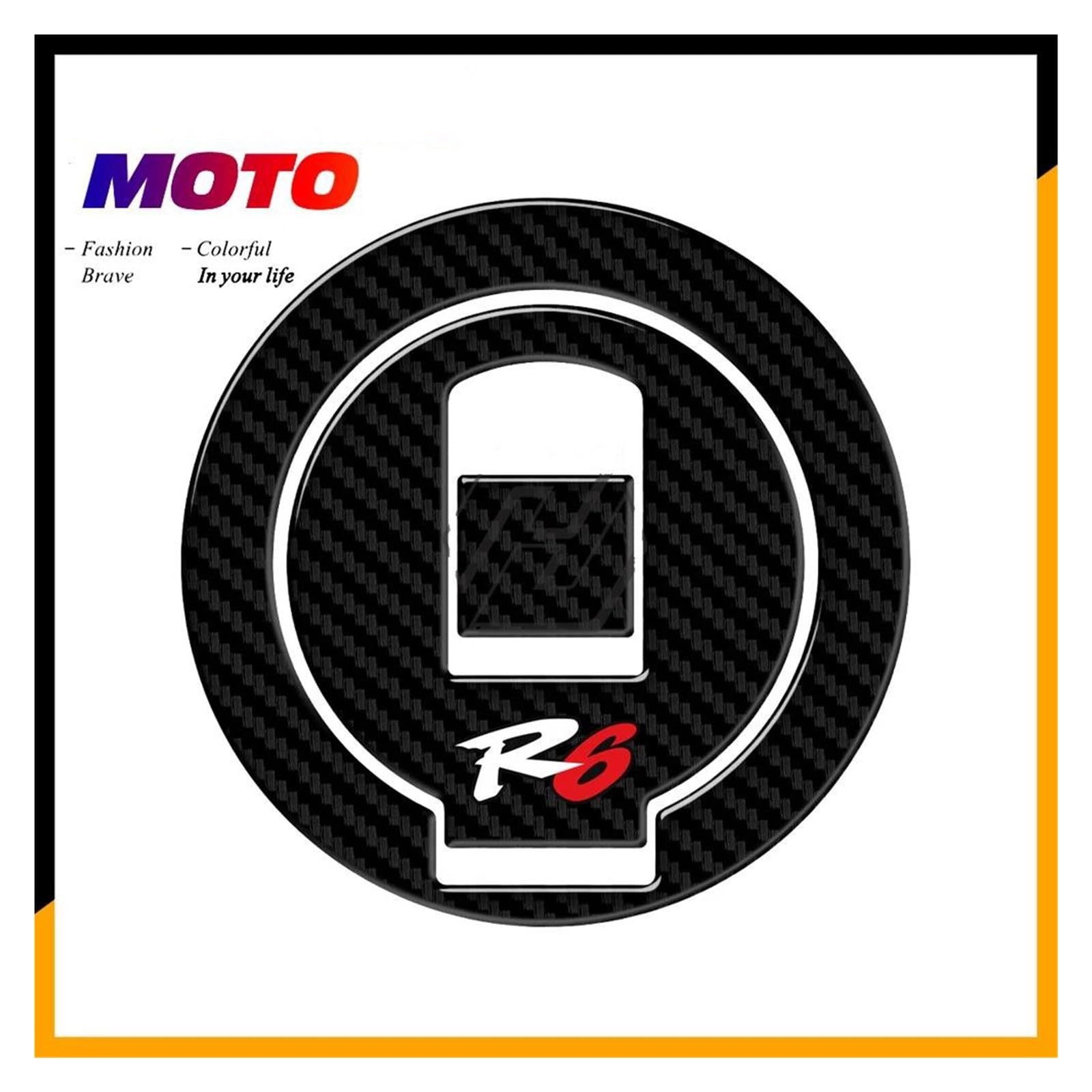 Per Yamaha YZF-R6 R6 1999 2000 3D Carbon-look Adesivo Tappo Serbatoio Carburante Decalcomanie Di Protezione