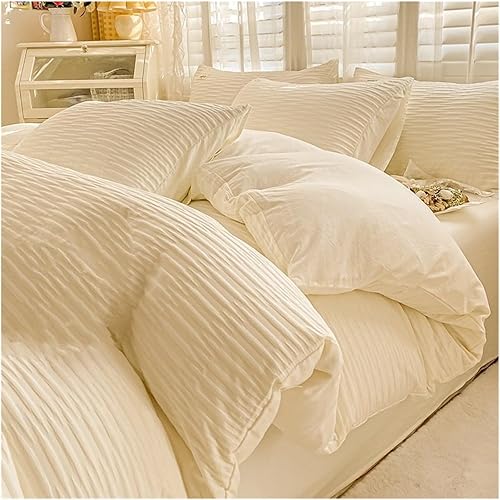 Miniatura 4 de NAssui Juego de ropa de cama, reversible, juego de funda de edredón doble suave con sábanas, cómodo juego de cama transpirable